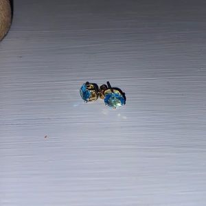 Blue topaz stud earrings